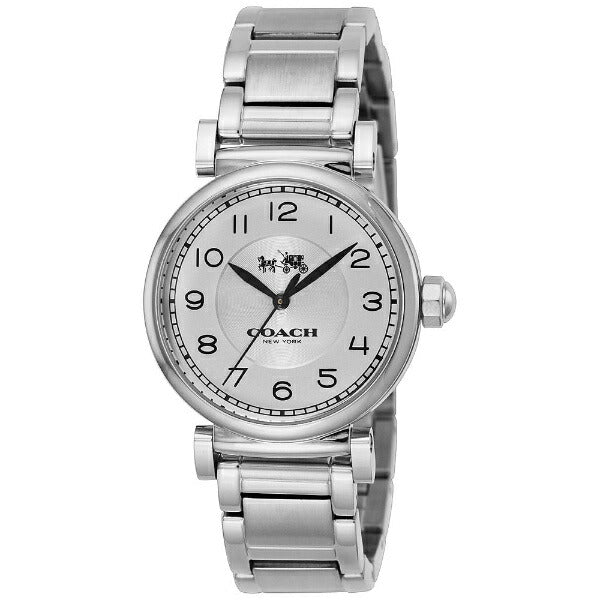 Coach Madison White Dial Silver Steel Strap Watch for Women - 14502394