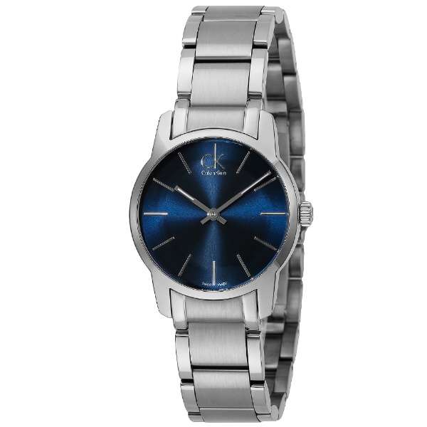 Calvin Klein City Blue Dial Silver Steel Strap Watch for Women - K2G2314N