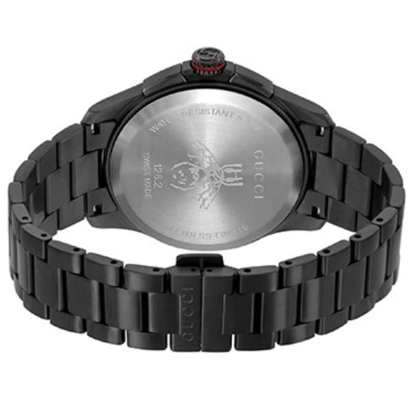 Gucci G-Timeless Chronograph Black Dial Black Steel Strap Watch For Men - YA126268