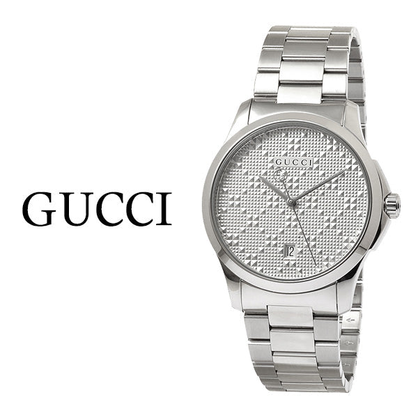 Gucci G Timeless Quartz Silver Dial Silver Steel Strap Watch For Women - YA126459