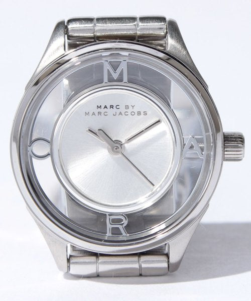 Marc Jacobs Tether Transparent Silver Dial Silver Steel Strap Watch for Women - MBM3416