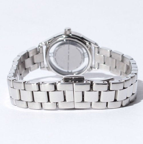 Marc Jacobs Tether Transparent Silver Dial Silver Steel Strap Watch for Women - MBM3416