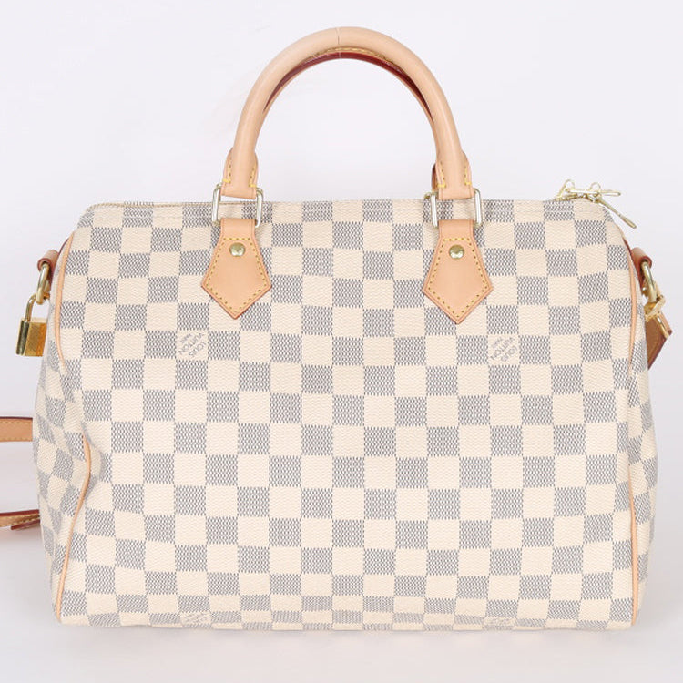 Louis Vuitton Speedy Bandoulière 30 Handbag - Off White / Grey