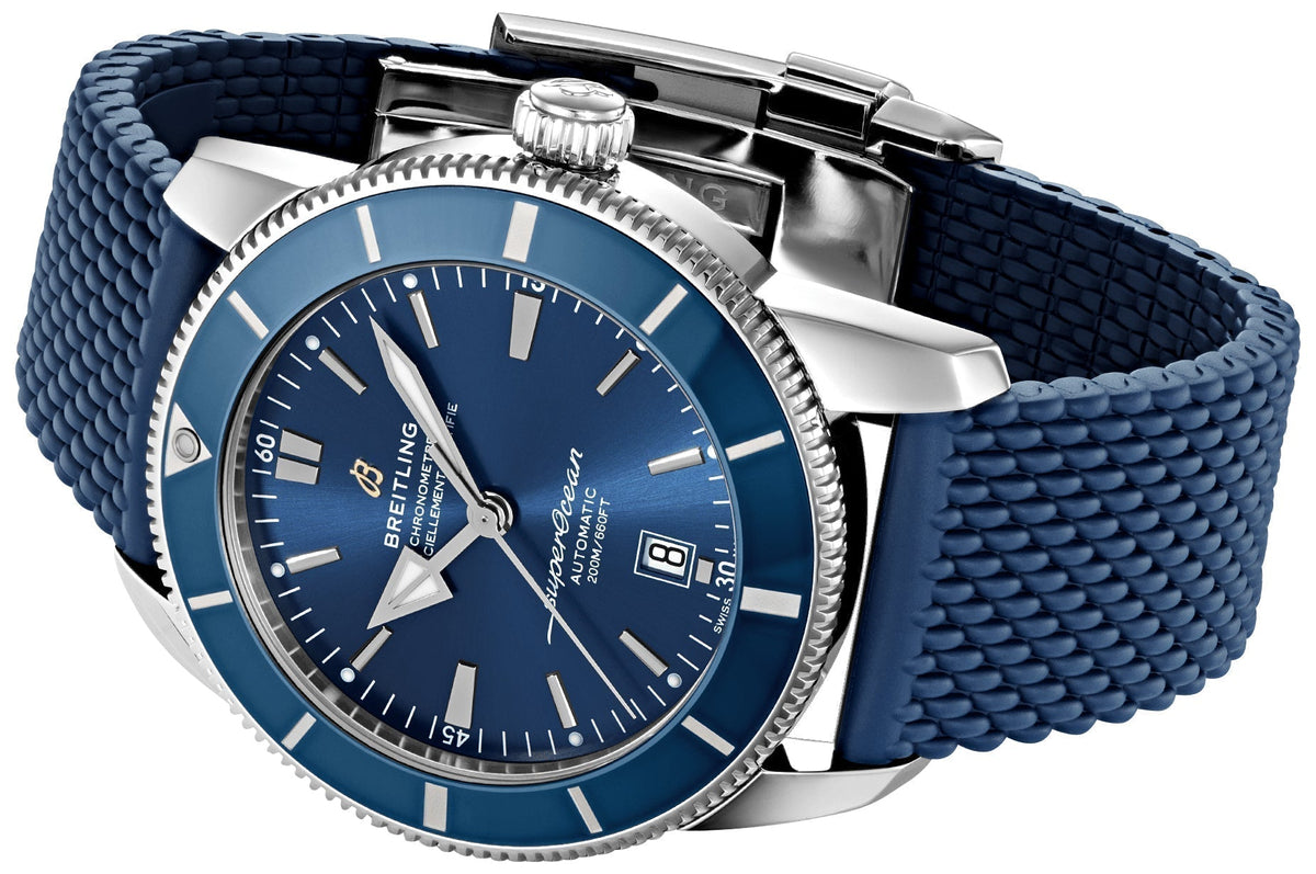 Breitling Superocean Heritage B20 Automatic 46 Blue Dial Blue Mesh Bracelet Watch for Men - AB2020161C1S1