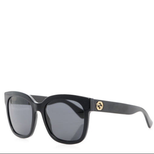 Gucci GG0034S Rectangular Frame Black Sunglasses