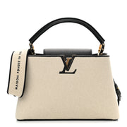 Louis Vuitton Canvas Taurillon Capucines MM Handbag – Beige