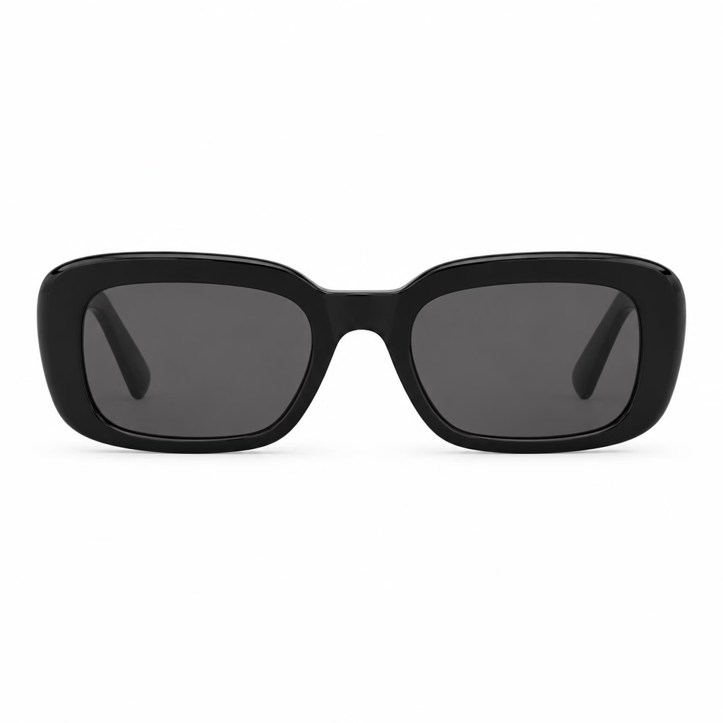 Saint Laurent SL M130 Women Pillowed Rectangular Black Sunglasses