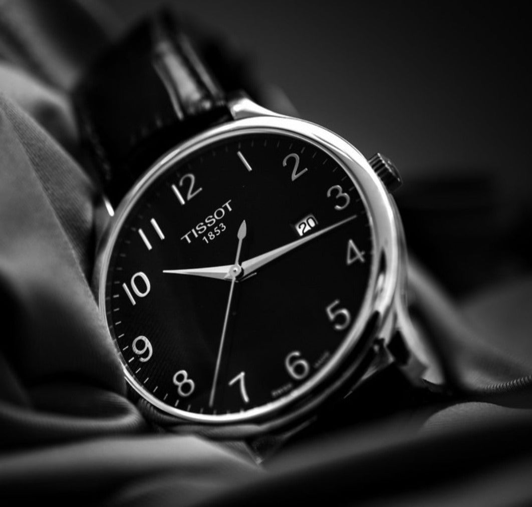 Tissot T Classic Tradition Black Dial Black Leather Strap Watch For Men - T063.610.16.052.00