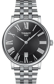 Tissot Carson Premium Black Dial Silver Steel Strap Watch For Men - T122.410.11.053.00