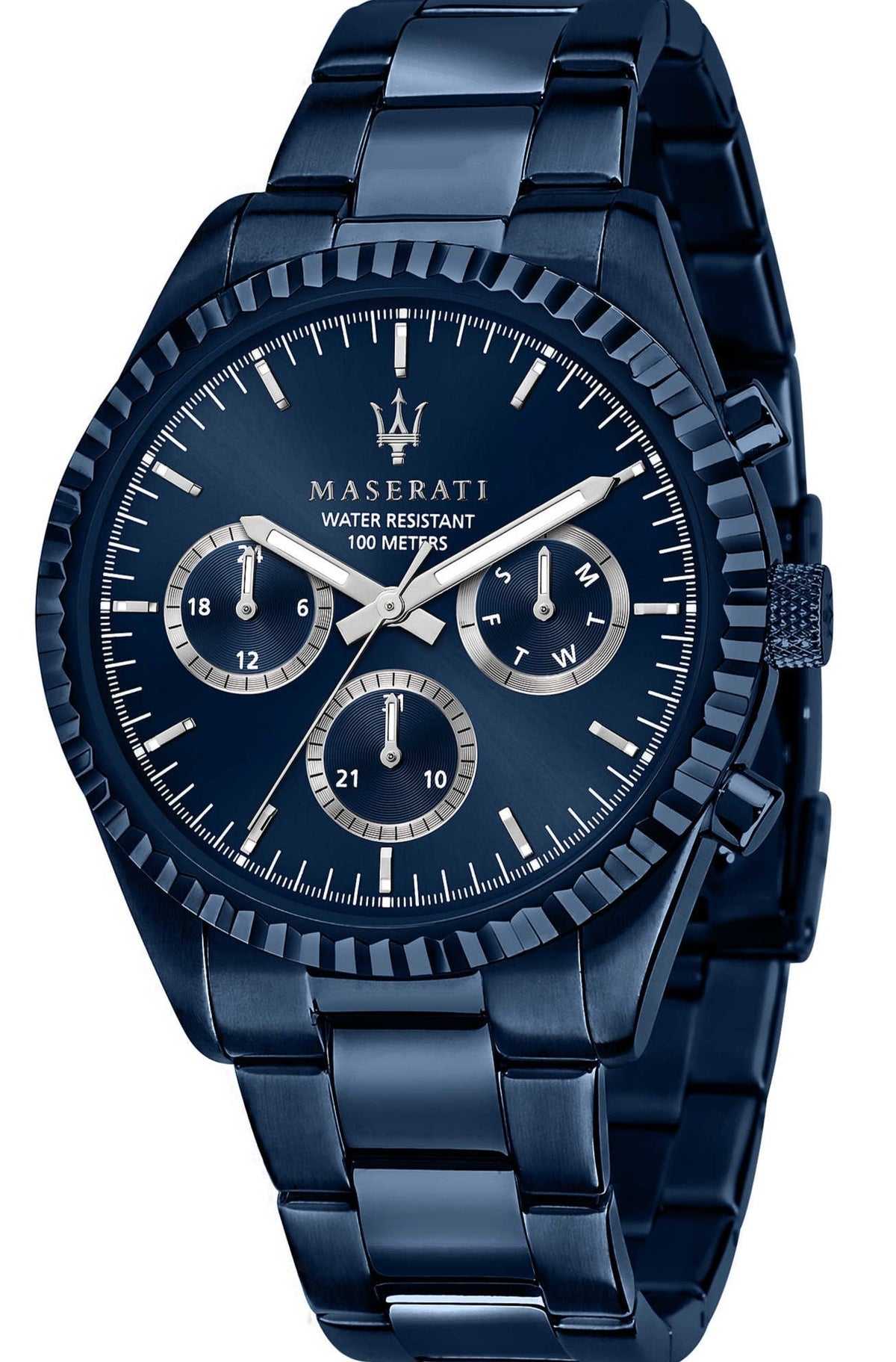 Maserati Blue Edition Collection Blue Dial Blue Steel Strap Watch For Men - R8853100025