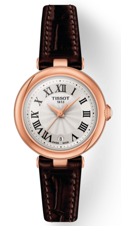 Tissot Bellissima Small Lady White Dial Brown Leather Strap Watch For Women - T126.010.36.013.00