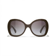 Chanel Women Butterfly Brown Sunglasses