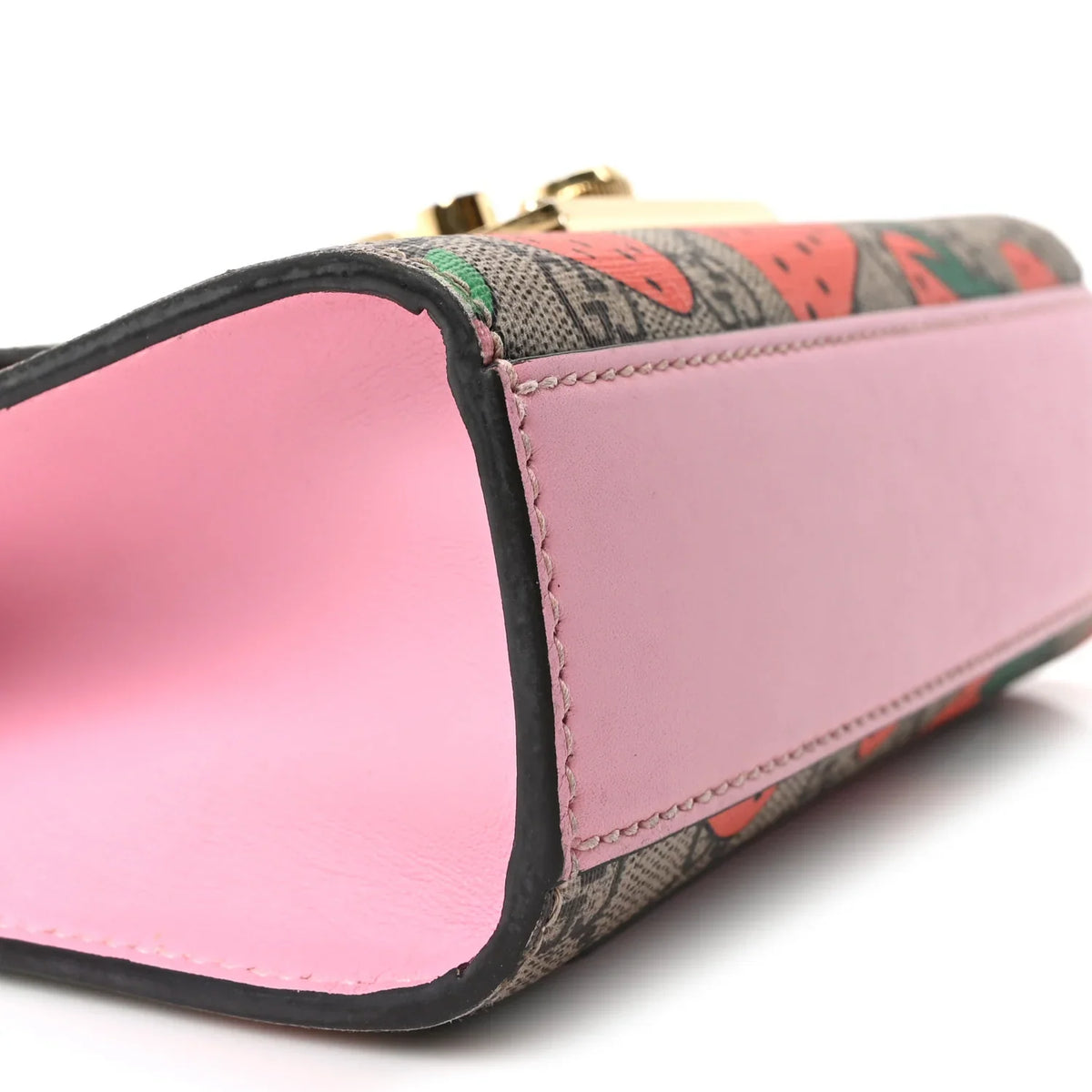 Gucci Padlock Strawberry Shoulder Bag – Pink