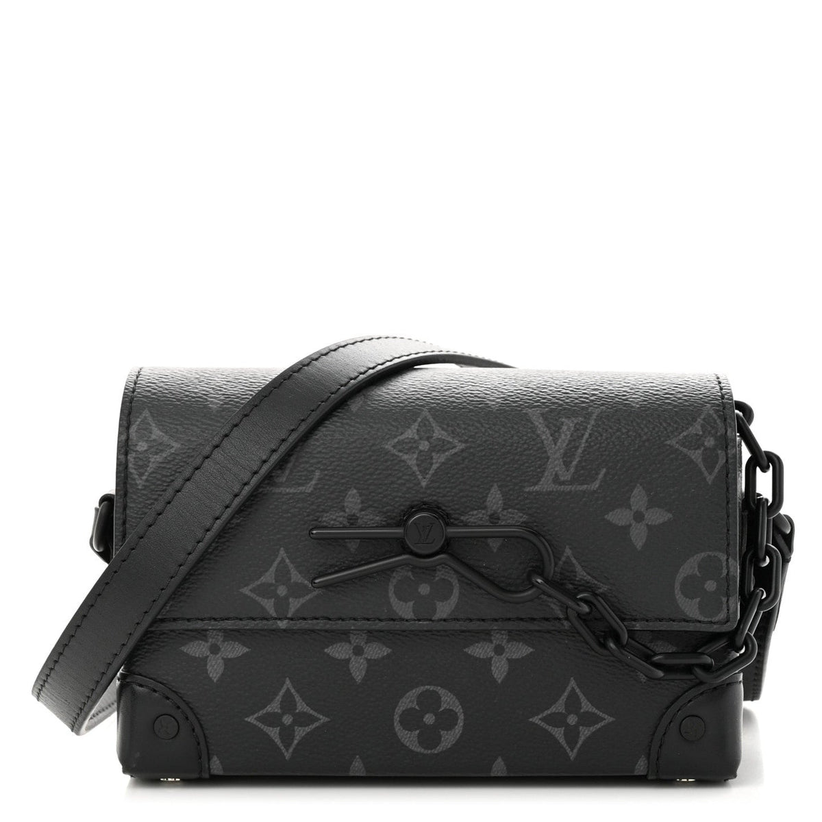 Louis Vuitton Steamer Messenger Wearable Wallet - Black Monogram Eclipse