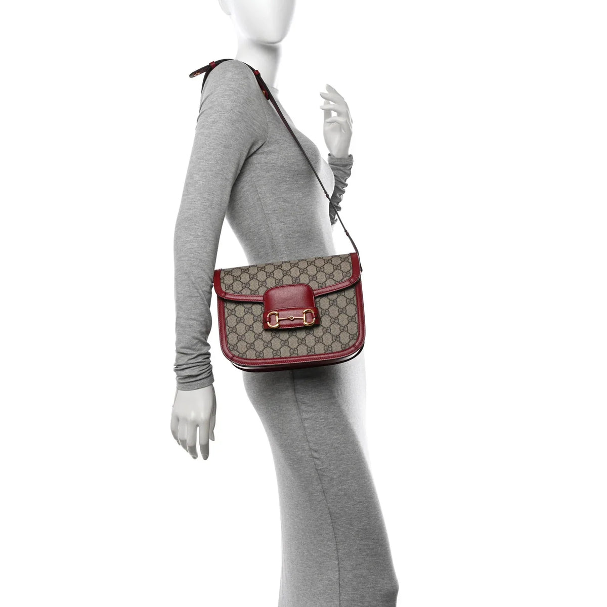 Gucci Horsebit 1955 Small Shoulder Bag - Red