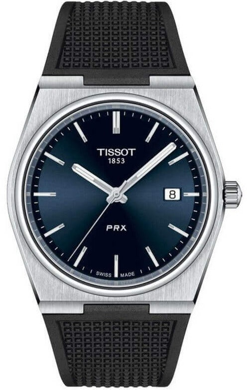 Tissot PRX Blue Dial Black Rubber Strap Watch For Men - T137.410.17.041.00