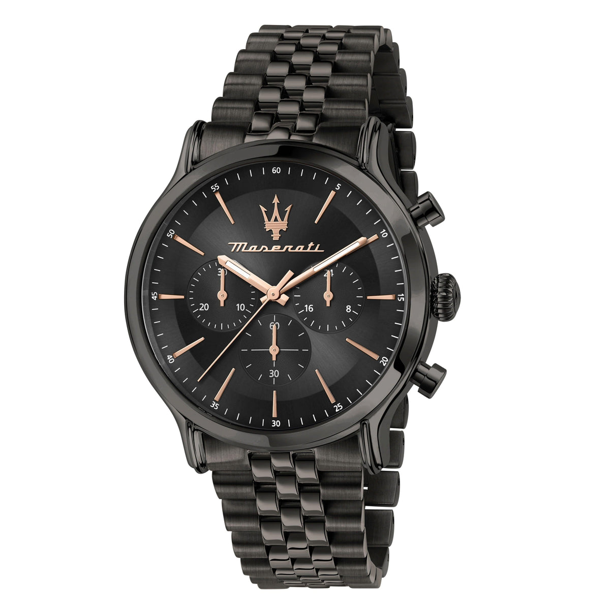 Maserati Epoca Limited Edition Chronograph Black Dial Black Steel Strap Watch For Men - R8873618019