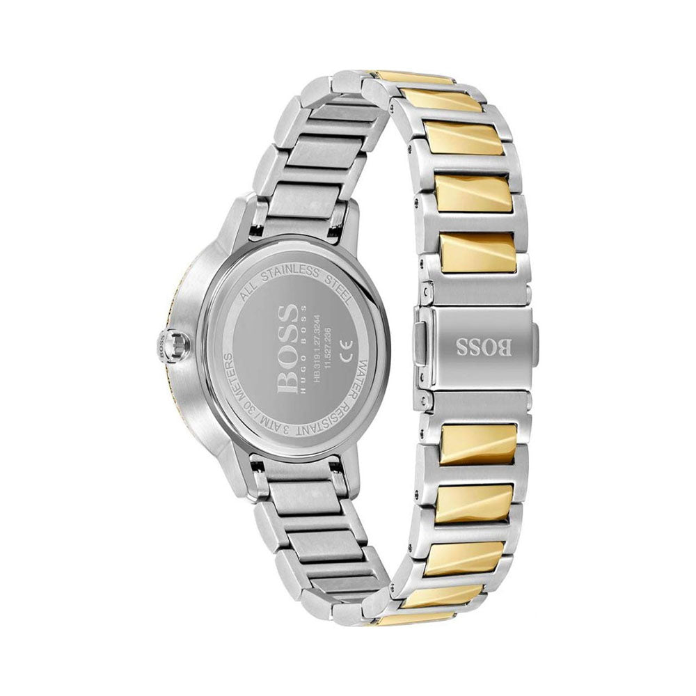 Hugo Boss Signature Silver Dial Two Tone Steel Strap Watch for Women - 1502568