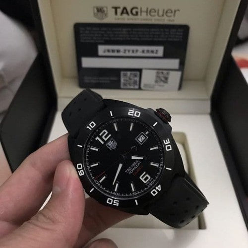 Tag Heuer Formula 1 Automatic 41mm Black Dial Black Rubber Strap Watch for Men - WAZ2115.FT8023