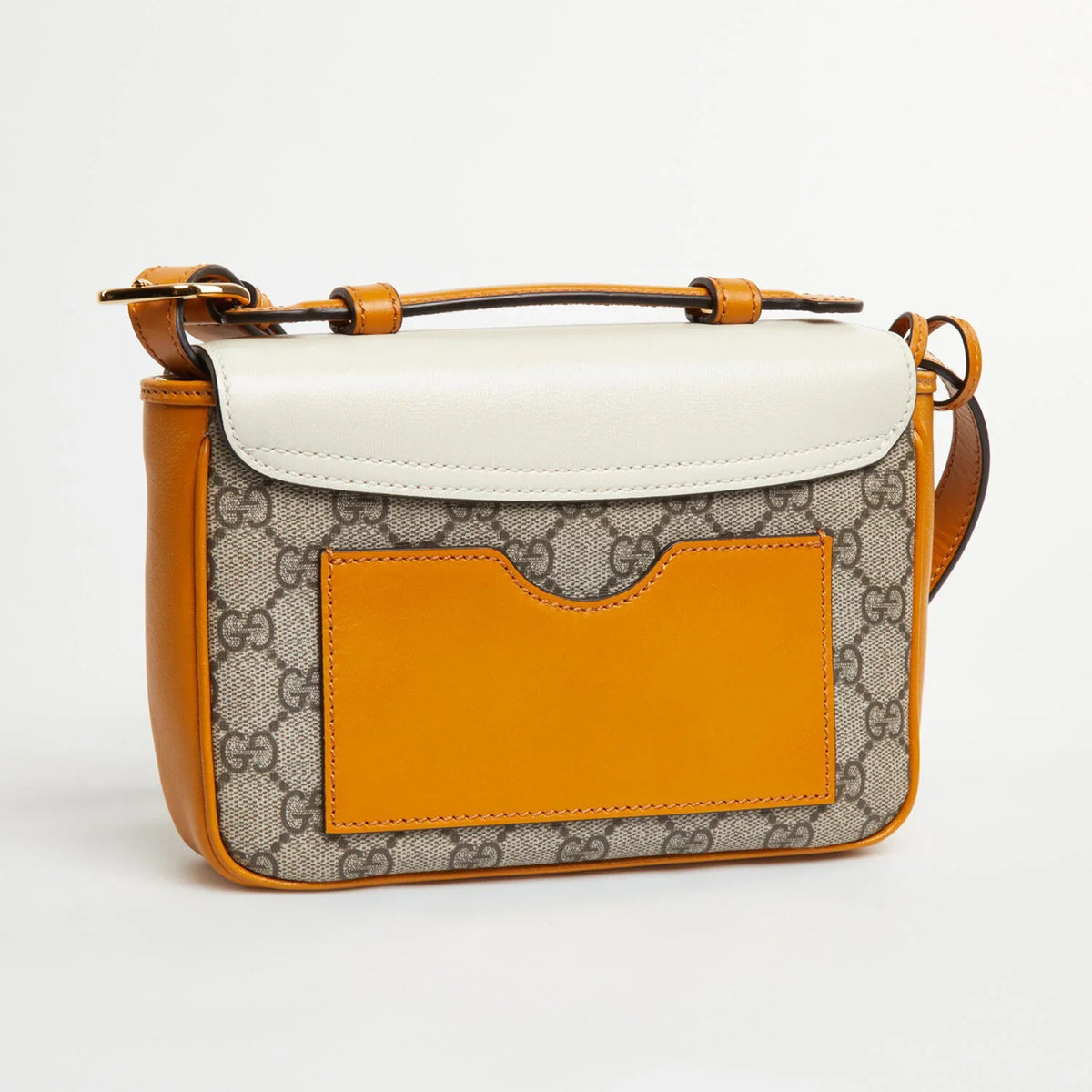 Gucci GG Padlock Front Pocket Flap Shoulder Bag – Beige