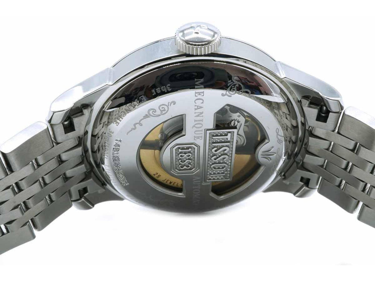 Tissot T Classic Le Locle Powermatic 80 Black Dial Silver Steel Strap Watch For Women - T41.1.483.53