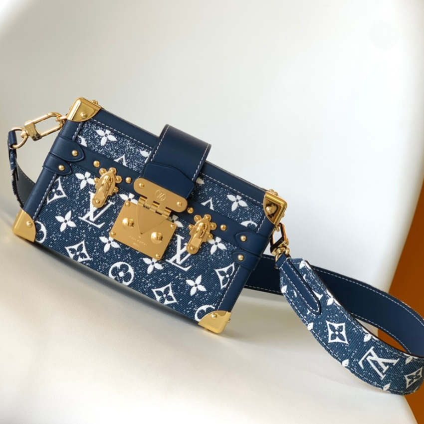 Louis Vuitton Petite Malle Handbag - Blue