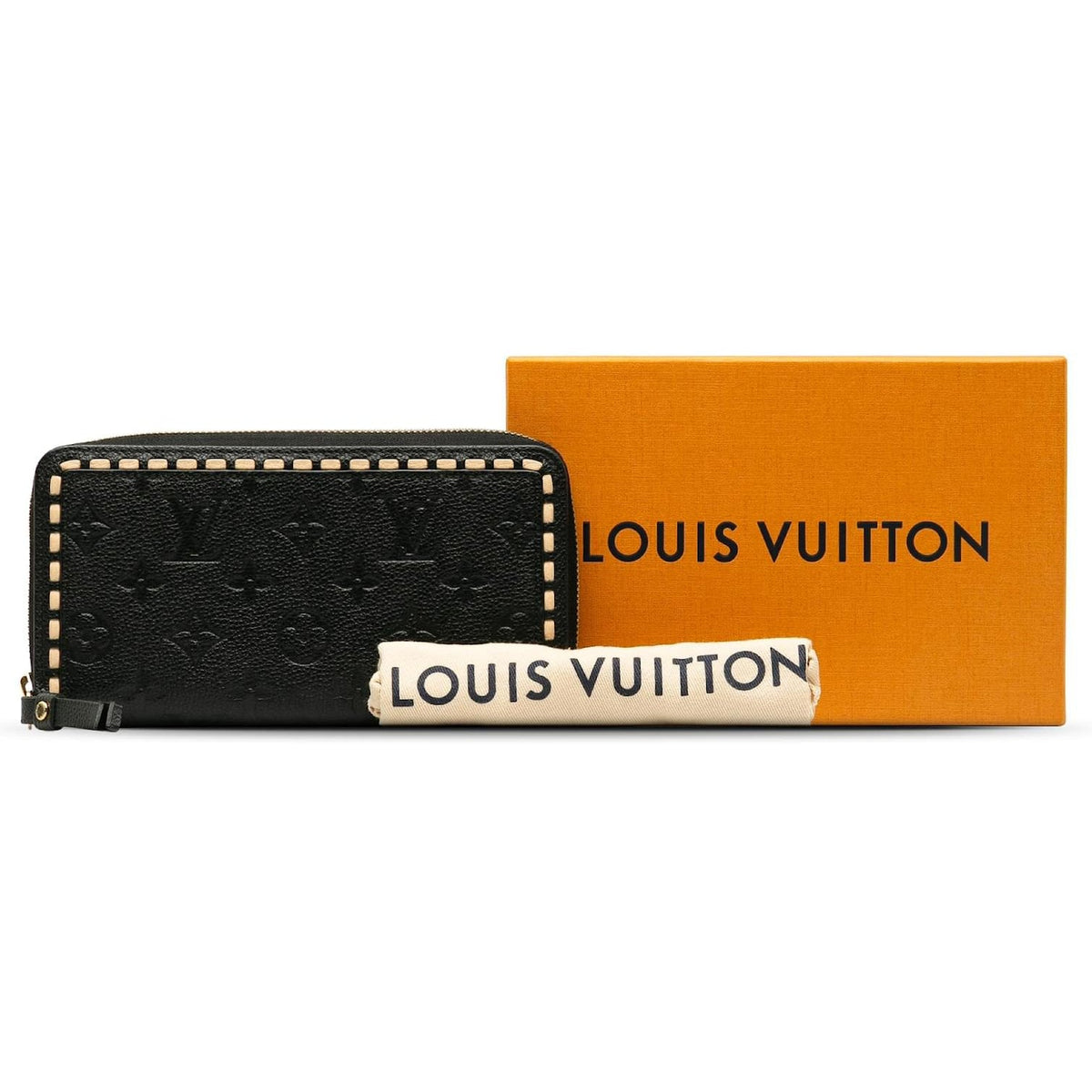 Louis Vuitton Monogram Empreinte Zippy Wallet - Black