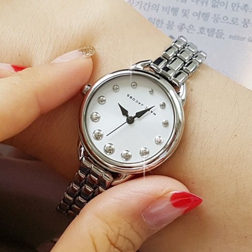 Marc Jacobs Betty White Dial Silver Steel Strap Watch for Women - MJ3497