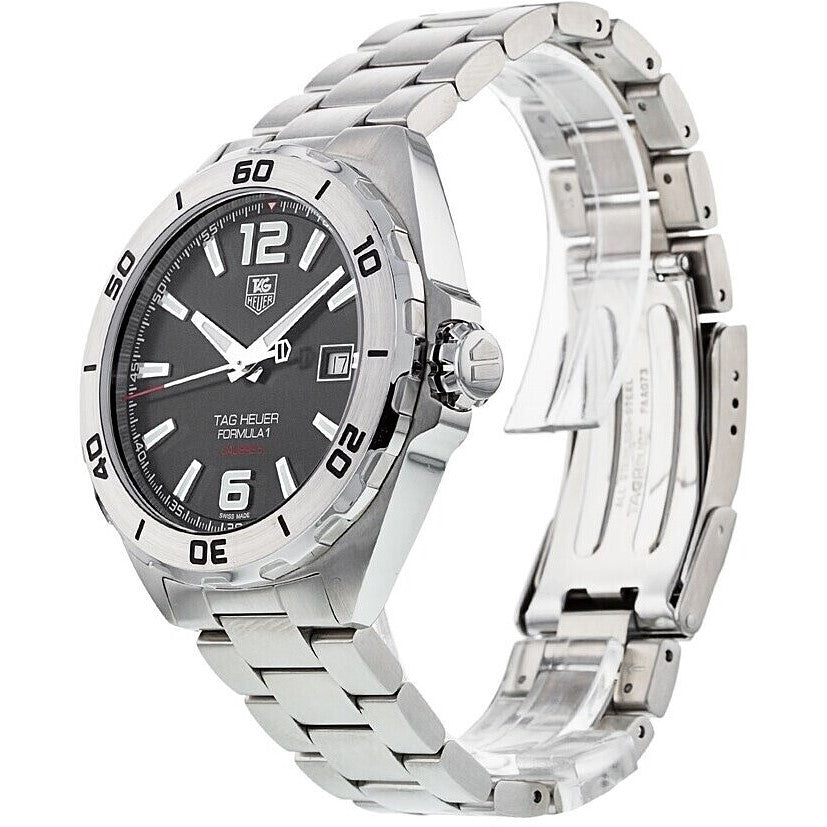 Tag Heuer Formula 1 Automatic Black Dial Silver Steel Strap Watch for Men - WAZ2113.BA0875