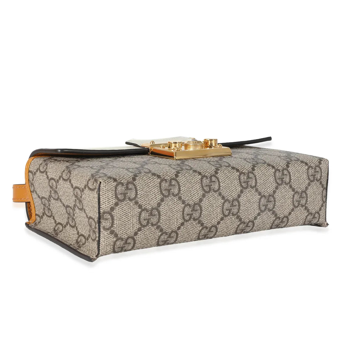 Gucci GG Supreme Padlock Top Handle Bag – Beige
