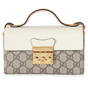 Gucci GG Supreme Padlock Top Handle Bag – Beige