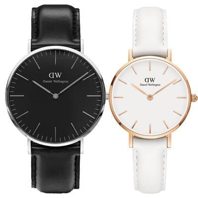 Daniel Wellington Classic Sheffield Black Dial Black Leather Strap Watch For Men - DW00100133