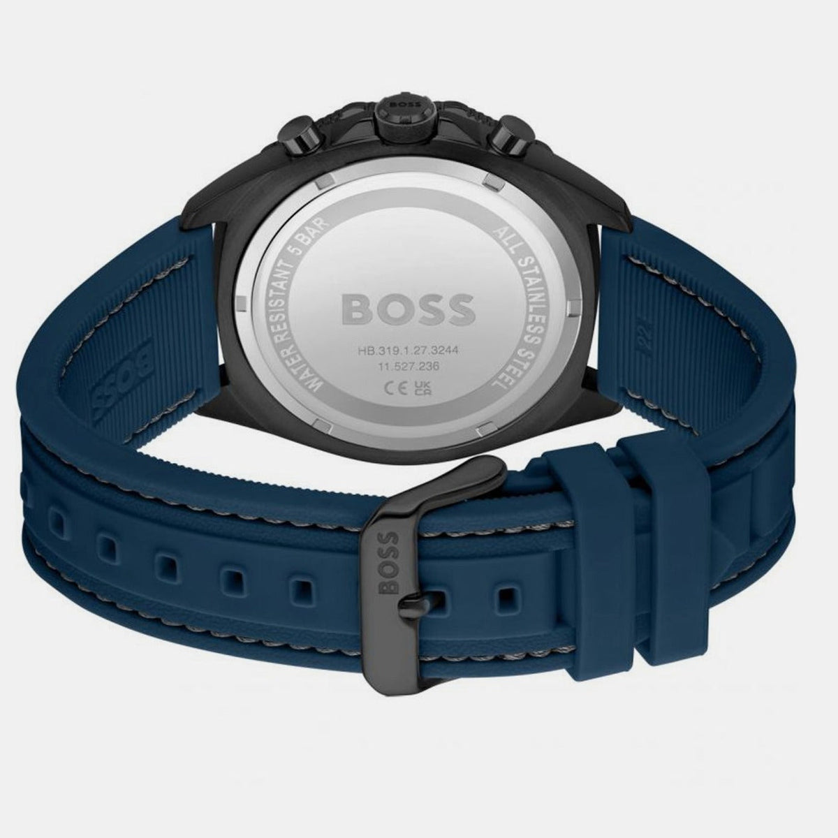 Hugo Boss Energy Chronograph Grey Dial Blue Rubber Strap Watch For Men - 1513972