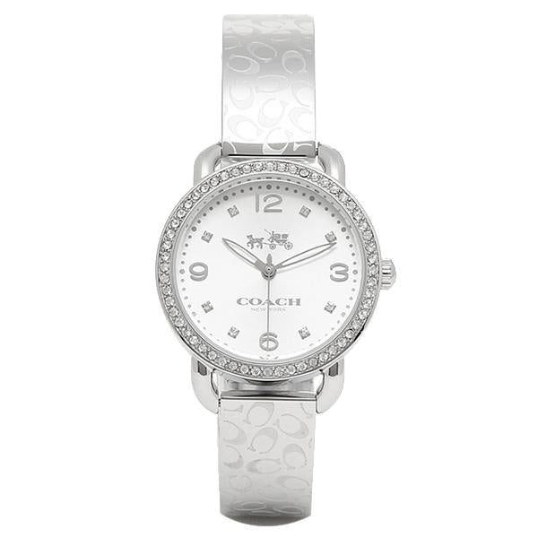 Coach Delancey White Dial Silver Steel Strap Watch for Women - 14502353