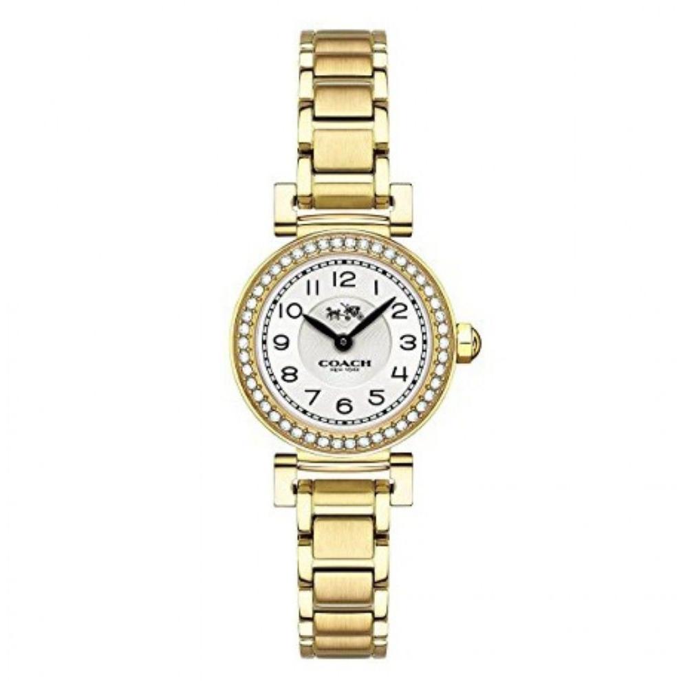 Coach Madison White Dial Gold Steel Strap Watch for Women - 14502403