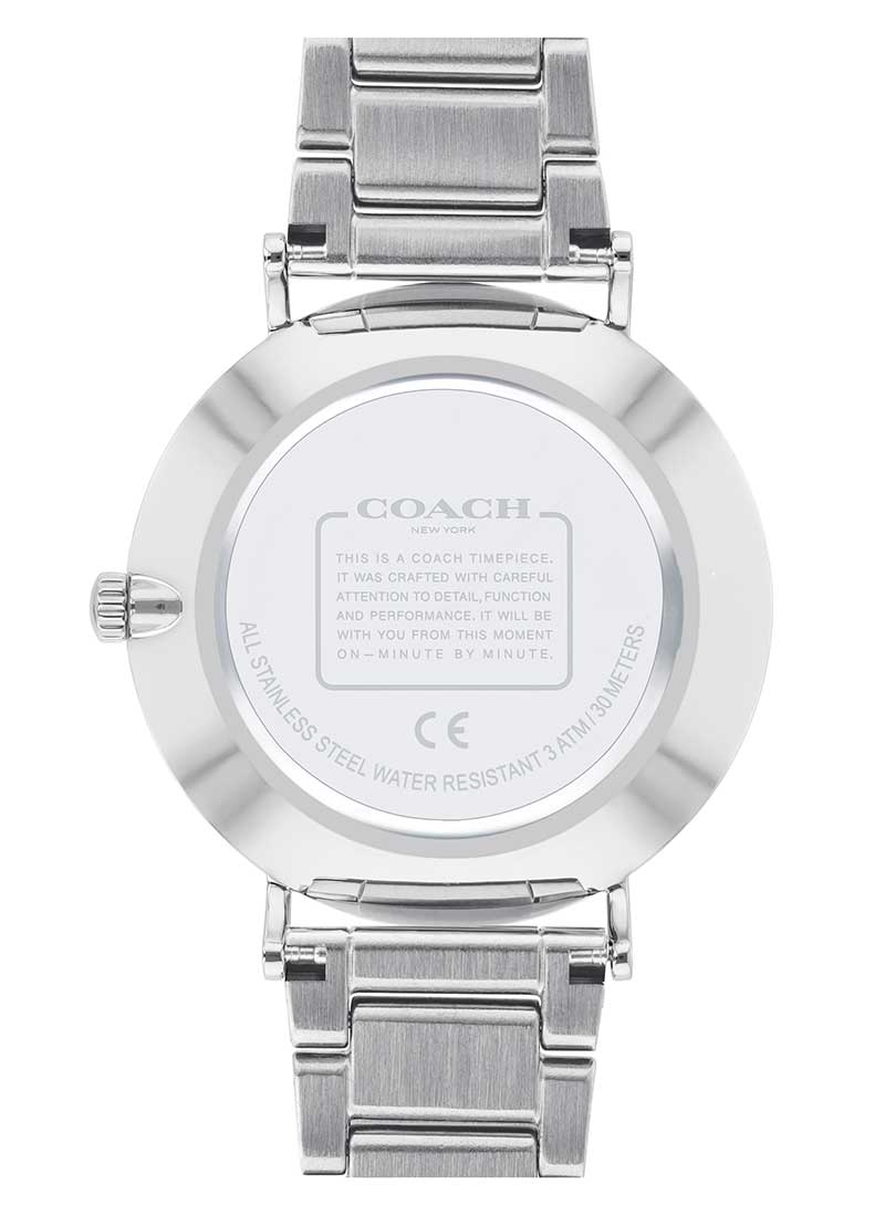 Coach Perry Silver Dial Two Tone Steel Strap Watch for Women - 14503347