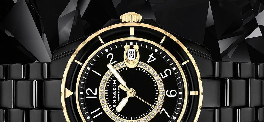 Coach Preston Black Dial Black Steel Strap Watch for Women - 14503461