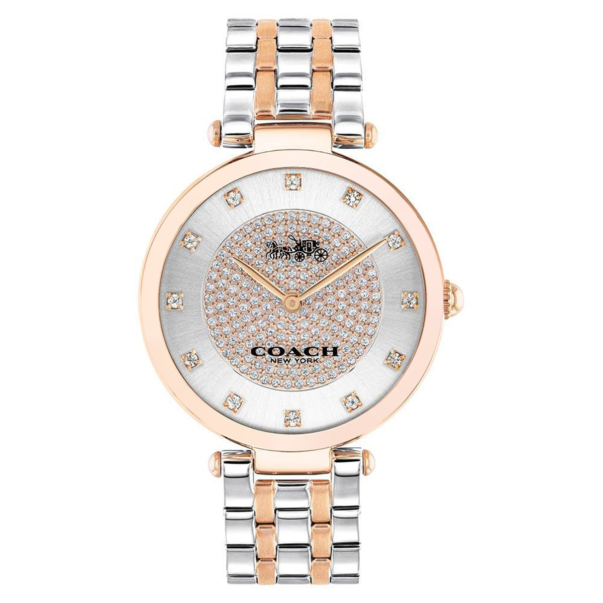 Coach Park Silver Dial Two Tone Steel Strap Watch for Women - 14503644