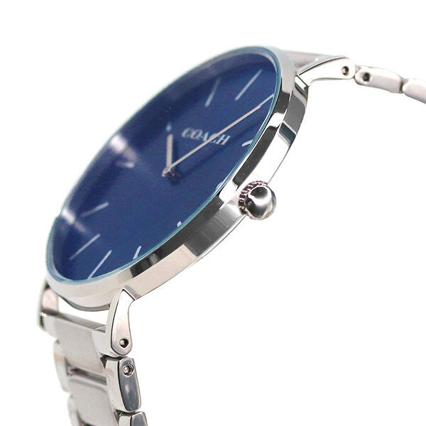 Coach Charles Blue Dial Silver Steel Strap Watch for Men - 14602429