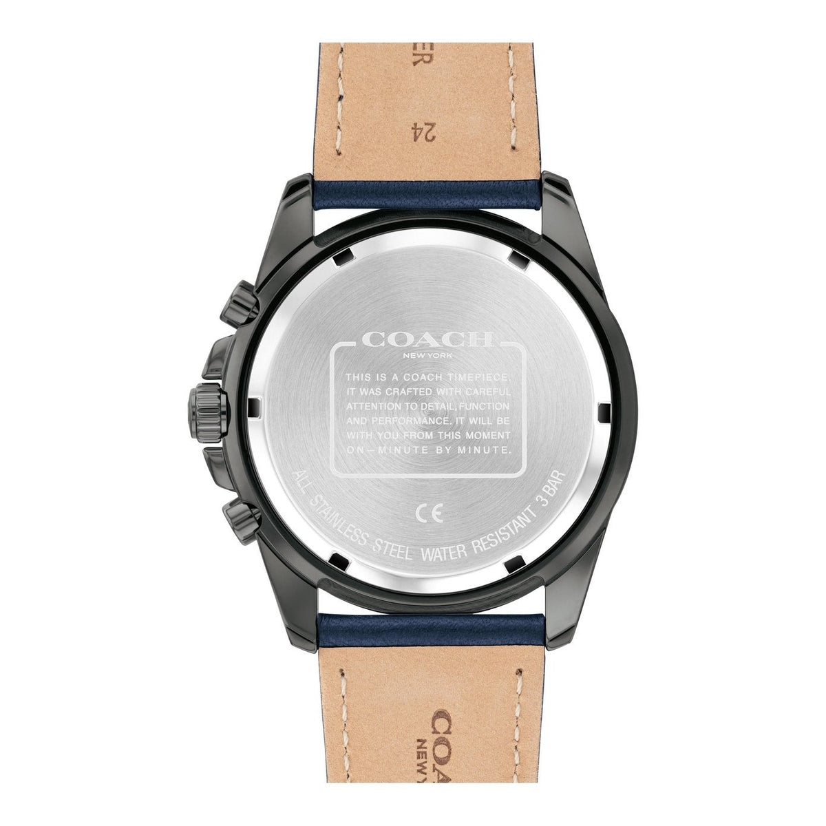 Coach Kent Grey Dial Blue Leather Strap Watch for Men - 14602558