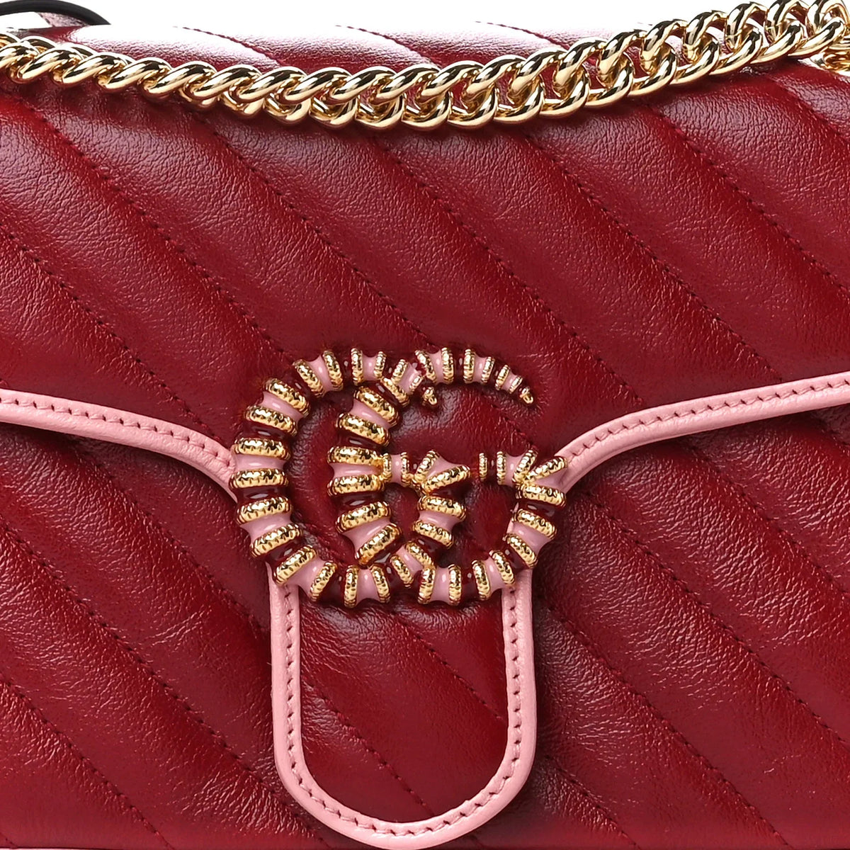 Gucci GG Marmont Small Shoulder Bag - Maroon
