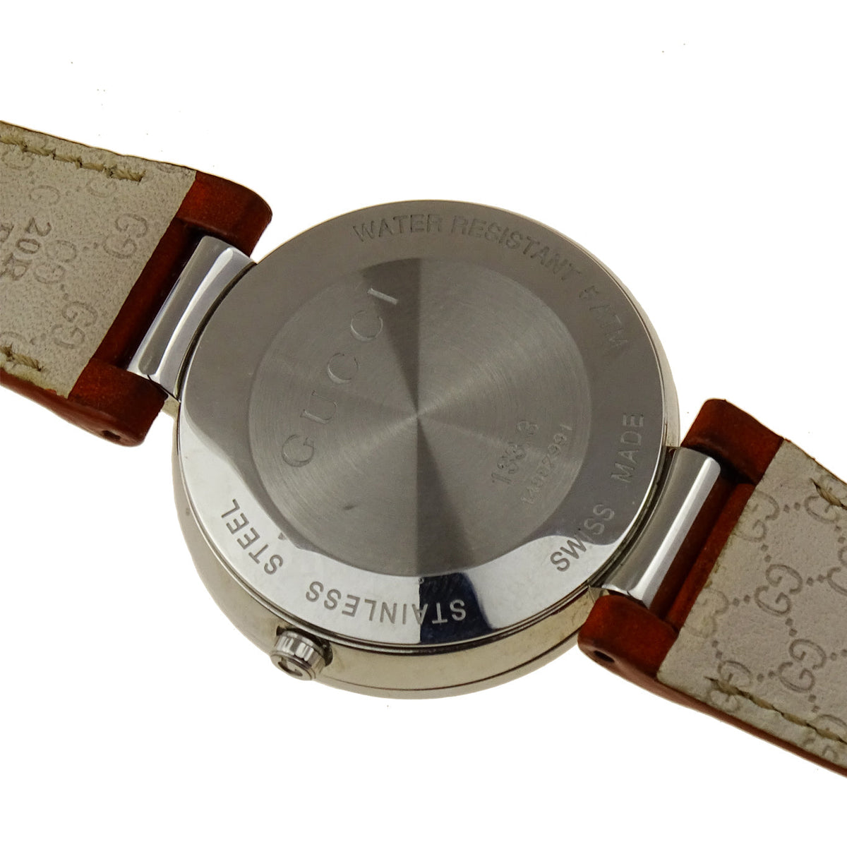 Gucci Interlocking G Brown Dial Brown Leather Strap Watch For Women - YA133319
