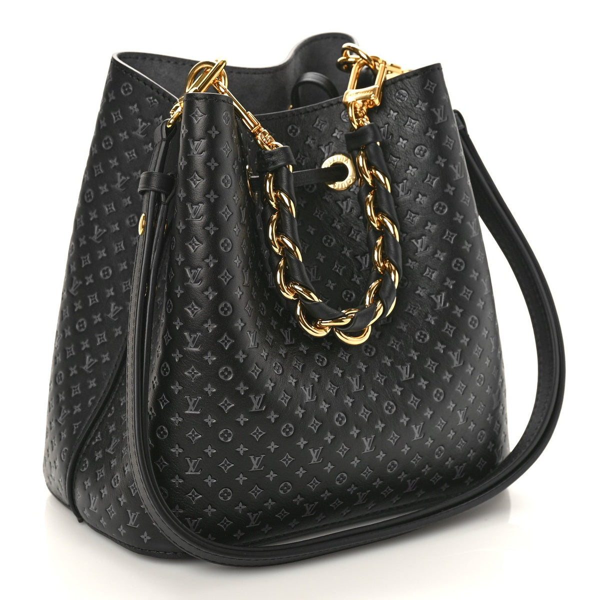 Louis Vuitton Nanogram Embossed Neonoe BB Shoulder Bag - Black