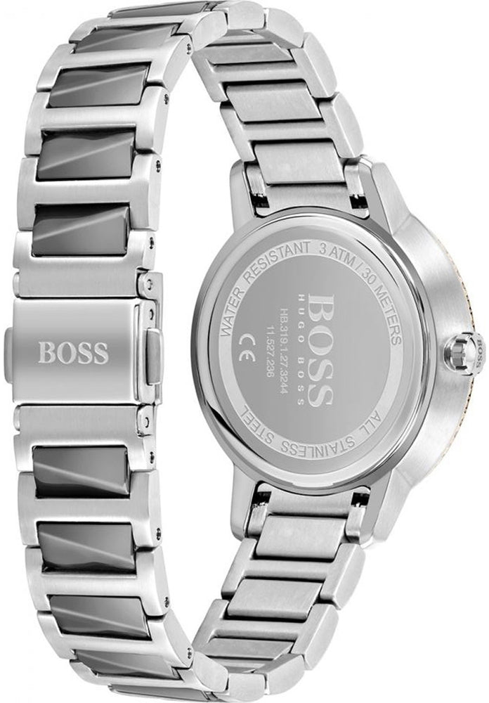 Hugo Boss Signature Grey Dial Silver Steel Strap Watch for Men - 1502569