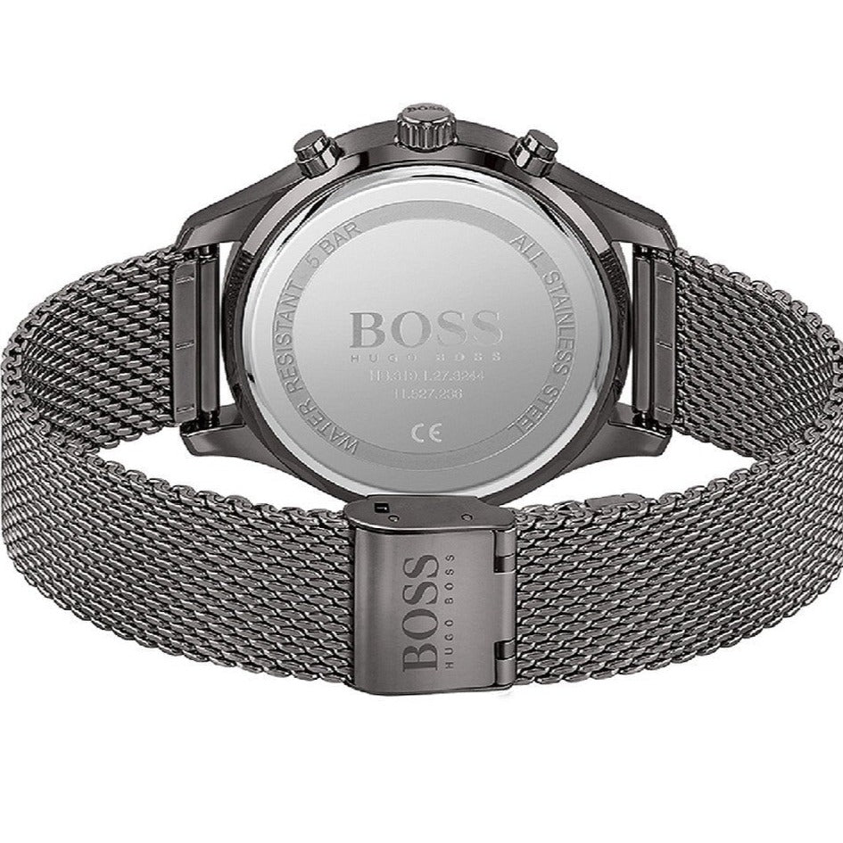 Hugo Boss Associate Chronograph Grey Dial Grey Mesh Bracelet Watch for Men - 1513870