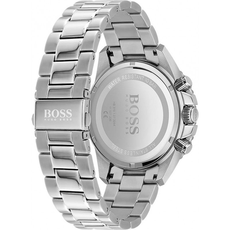 Hugo Boss Admiral Chronograph Blue Dial Silver Steel Strap Watch for Men - 1513907
