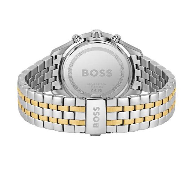 Hugo Boss Associate Chronograph Blue Dial Two Tone Steel Strap Watch for Men - 1513976