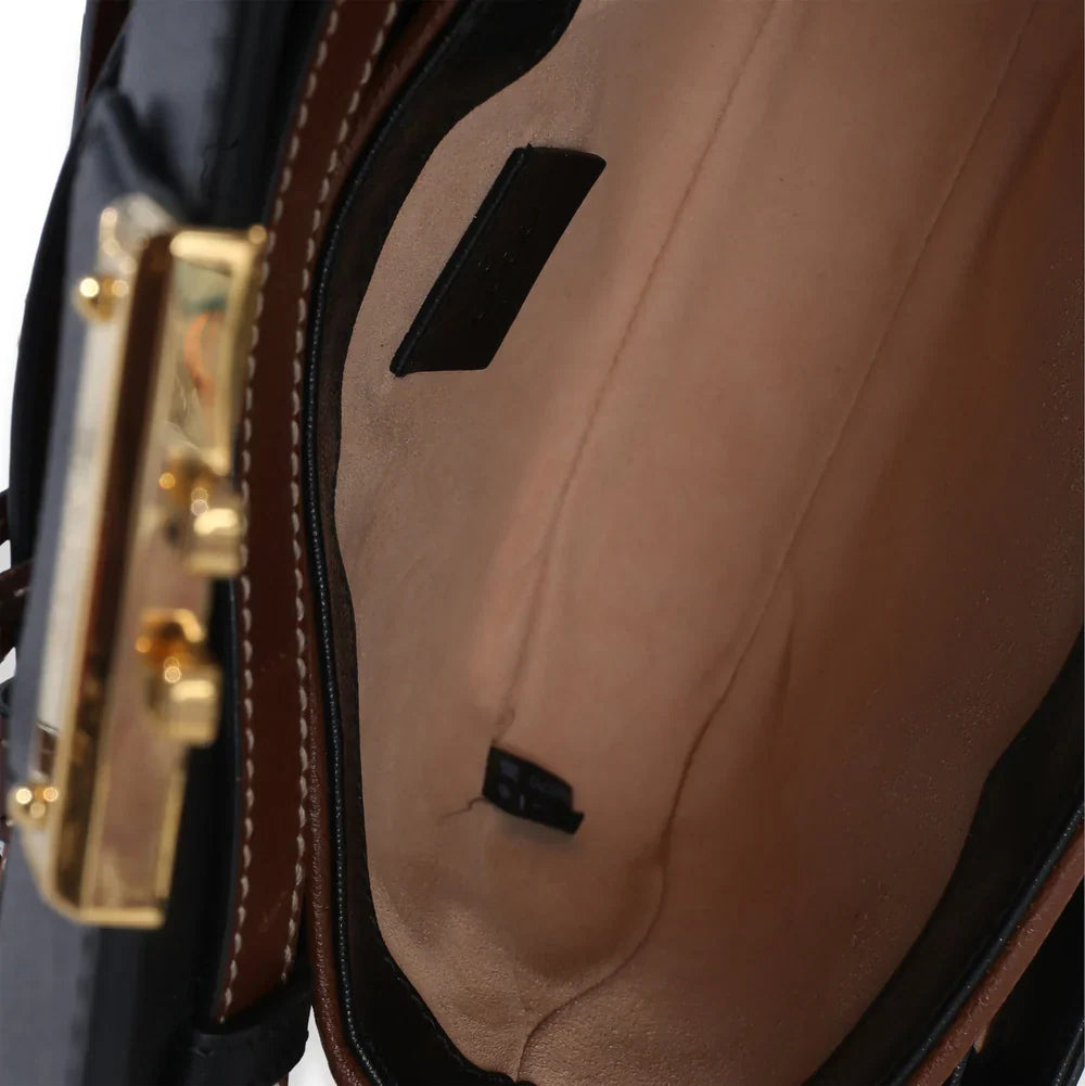 Gucci GG Supreme Monogram Mini Padlock Bag - Black