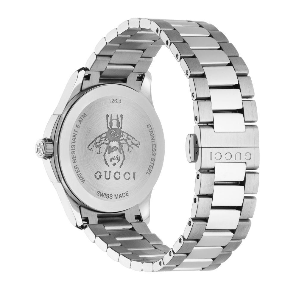 Gucci G Timeless Silver Dial Silver Steel Strap Watch For Women - YA1264095