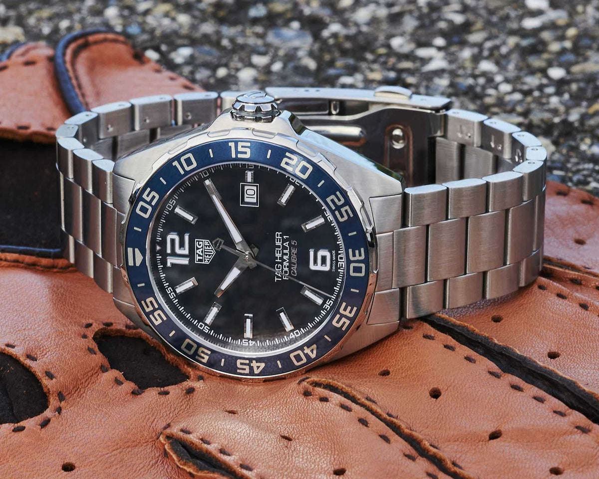 Tag Heuer Formula 1 Bucherer Blue Edition Blue Dial Silver Steel Strap Watch for Men - WAZ2015.BA0842